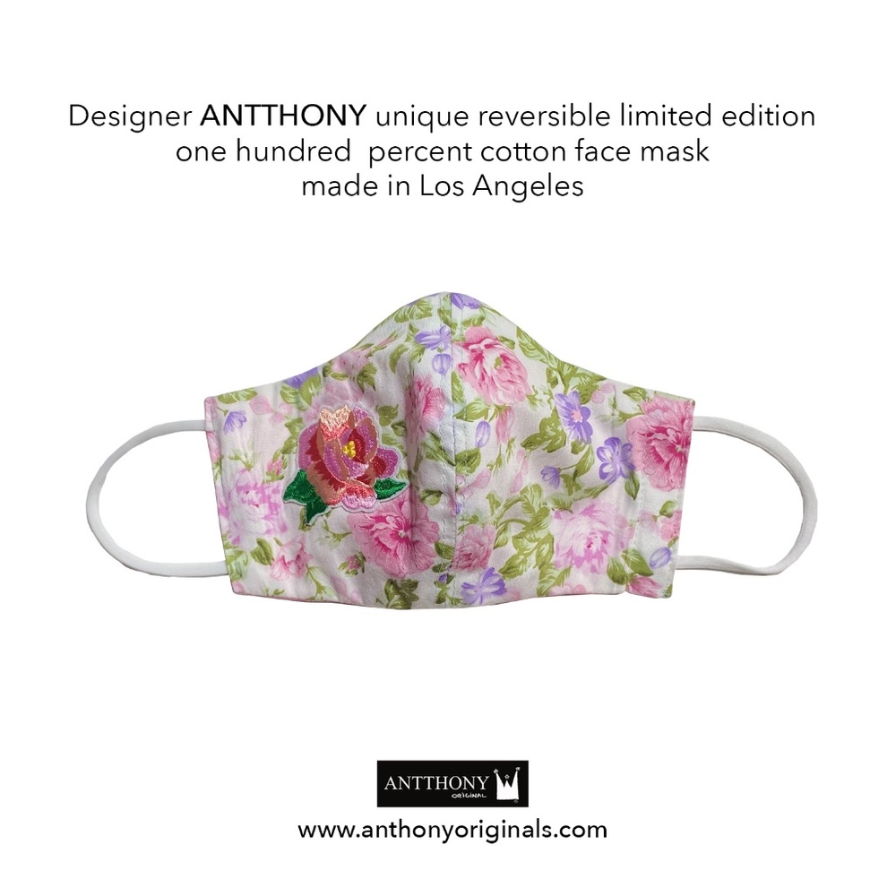 Face Mask (Reversible) Blushing Queen Rose